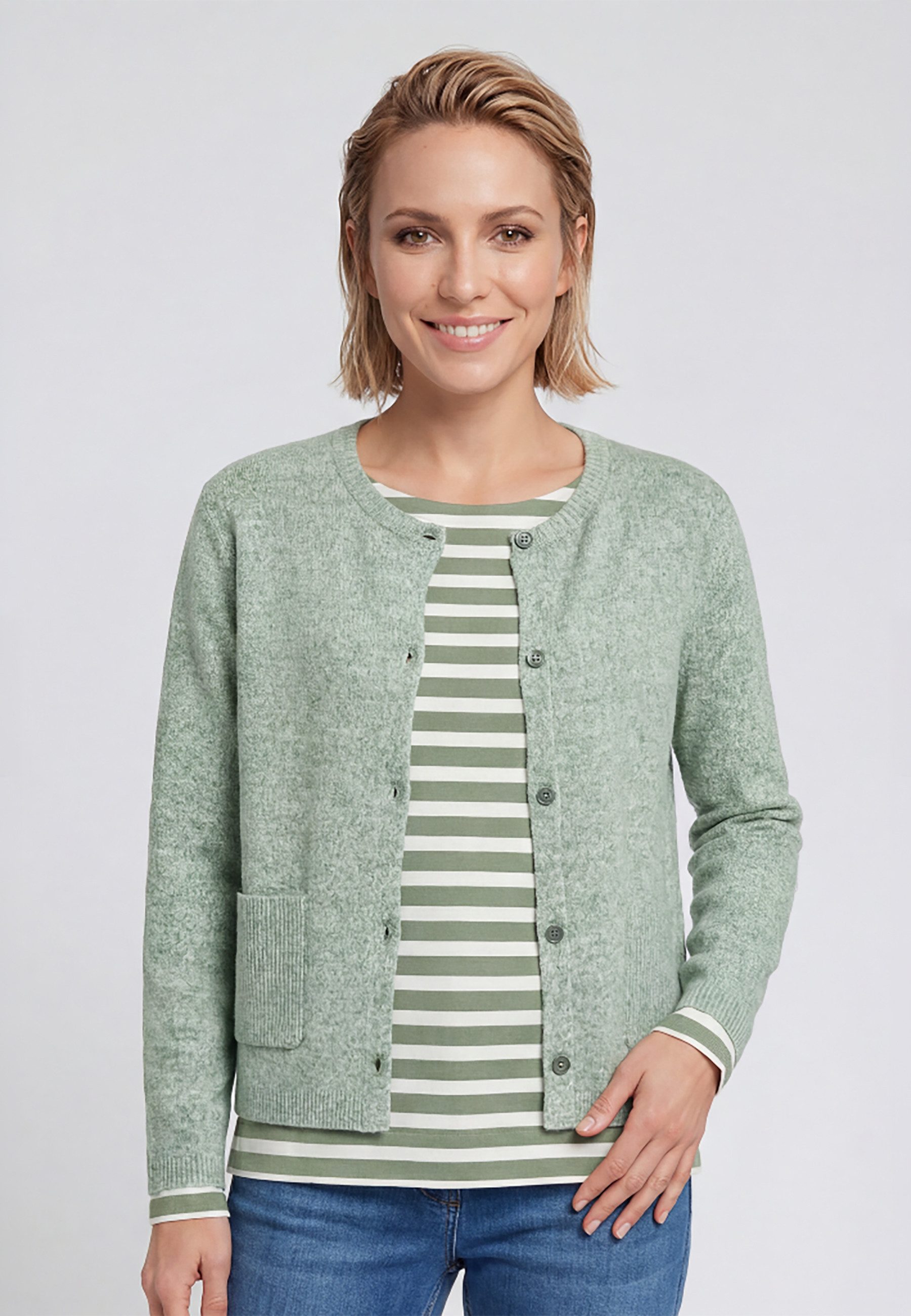 Olsen Cardigan mit aufgesetzten Taschen