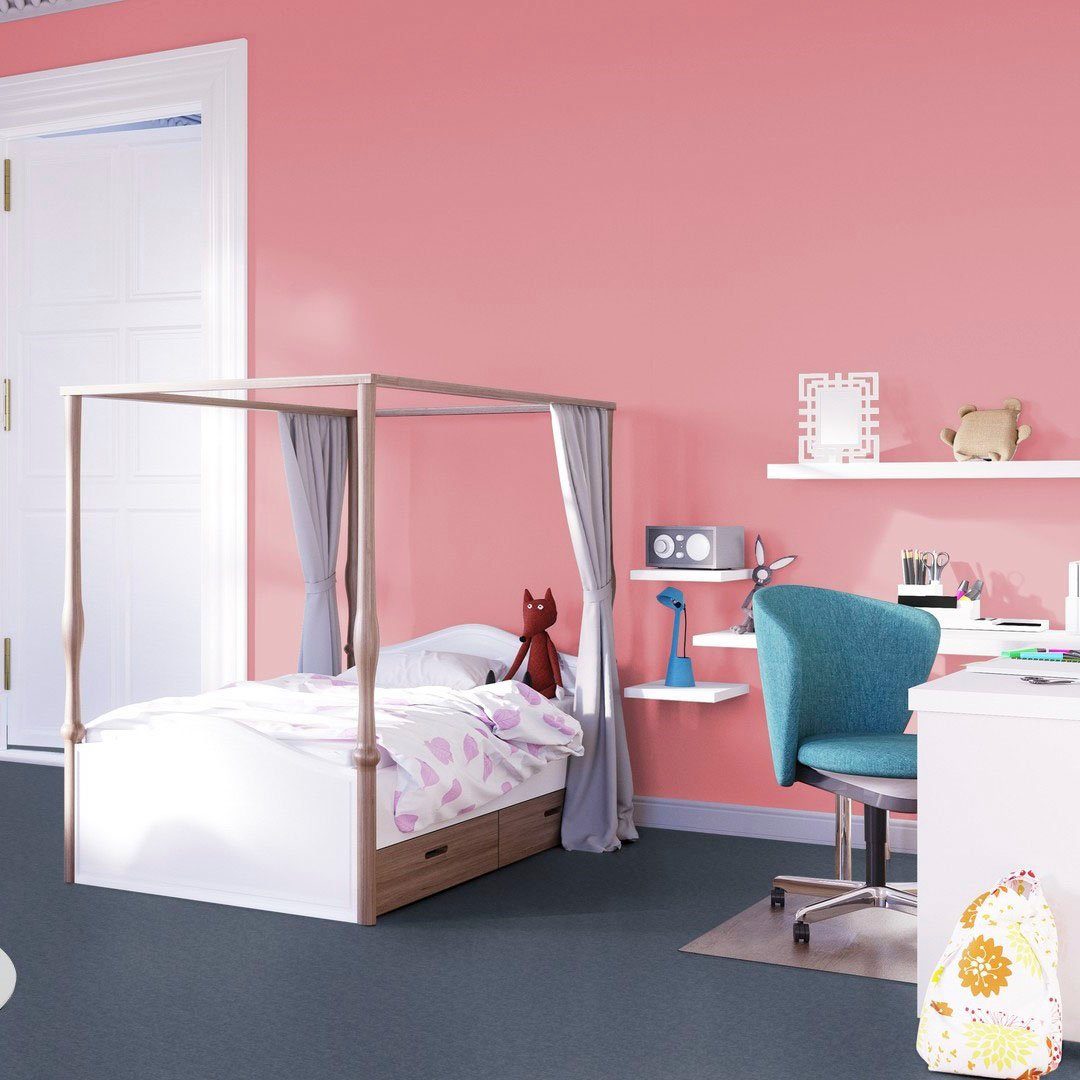 Kinderzimmer, Schlingenteppich 400/500 7 blau Wohnzimmer, Schlafzimmer, mm, Höhe: rechteckig, Teppichboden cm Breite Aragosta, Bodenmeister,