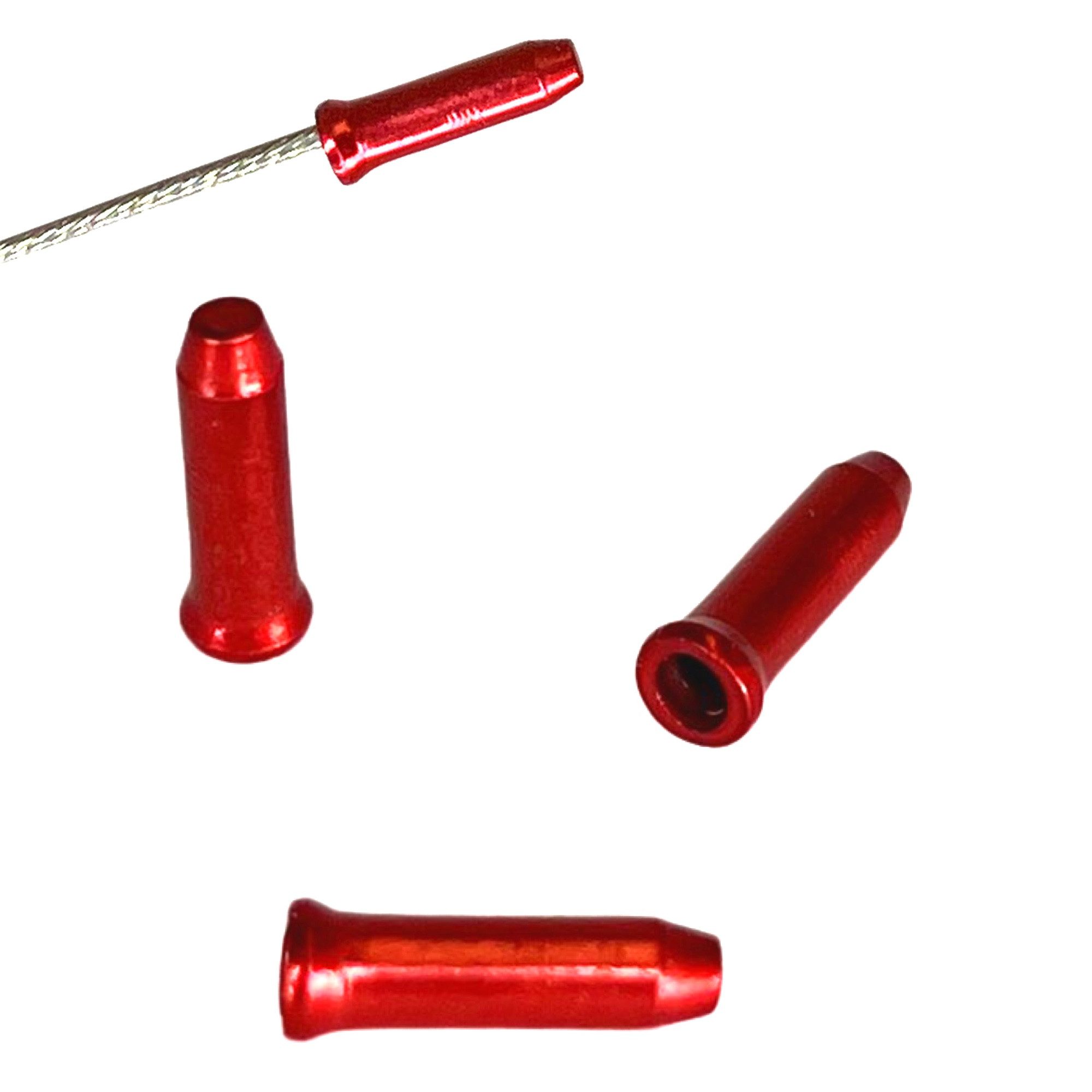 KCNC Fahrradkurbel 3x KCNC Schaltungszug Endkappen Quetschnippel Rot Gold schwarz blau