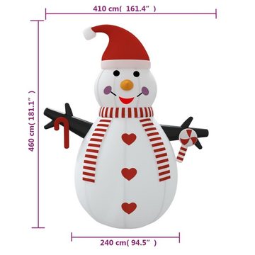 DOTMALL Schneemann ufblasbarer Schneemann mit LEDs 460 cm