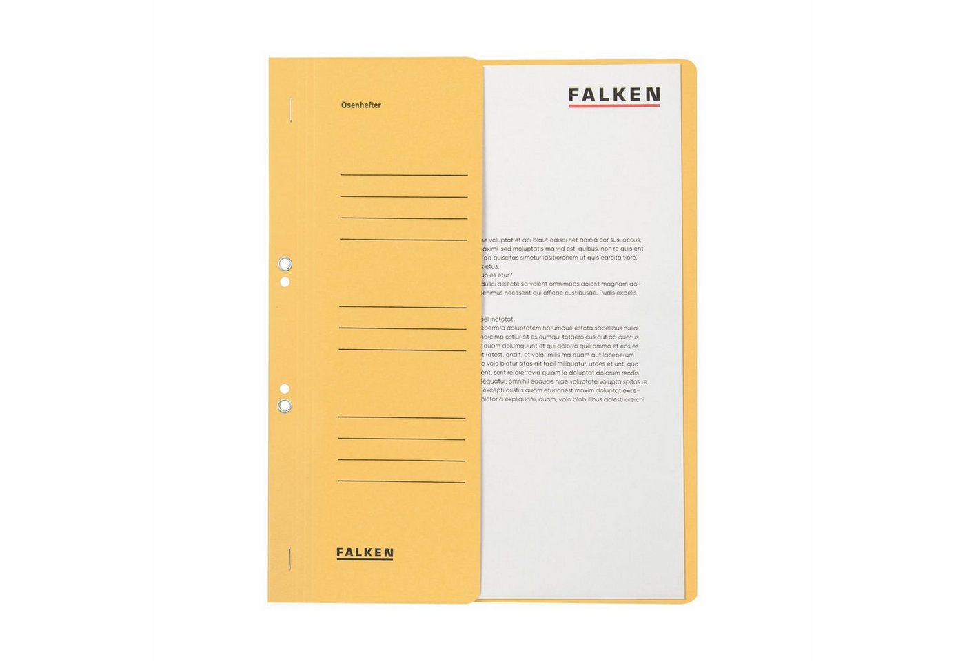 Thumbnail - Falken Organisationsmappe (Spar-Set, 50-St., 50er-Set), Ösenhefter DIN A4 halber Vorderdeckel 1/2 Hefter in Chamois