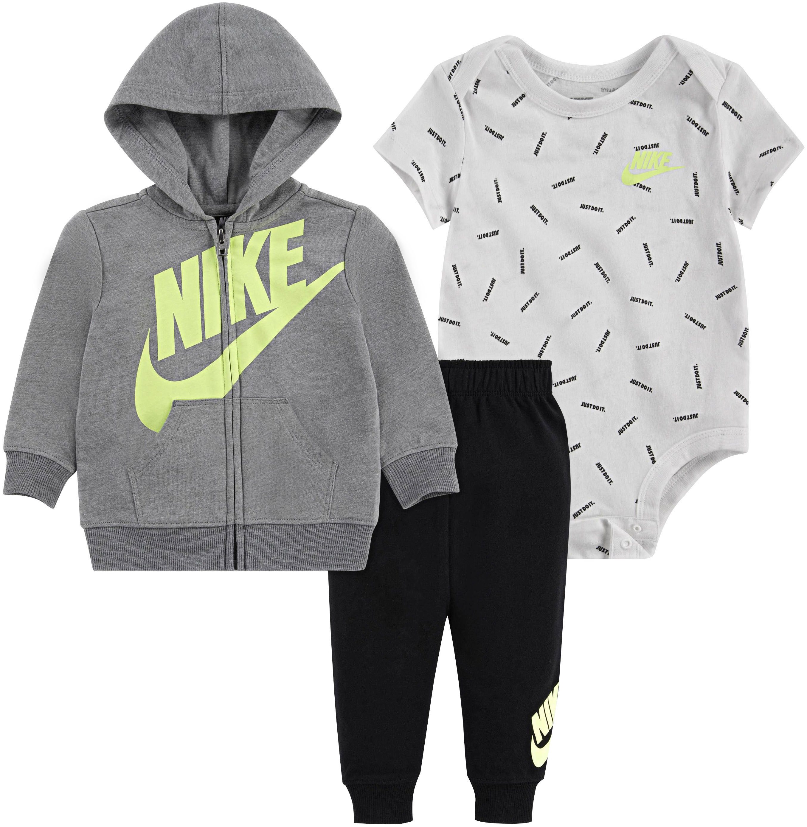 Nike Sportswear Erstausstattungspaket JDI TOSS 3PC FZ PANT SET (Set, 3-tlg) 3-teiliges Set, für Babys, auch in großen Größen