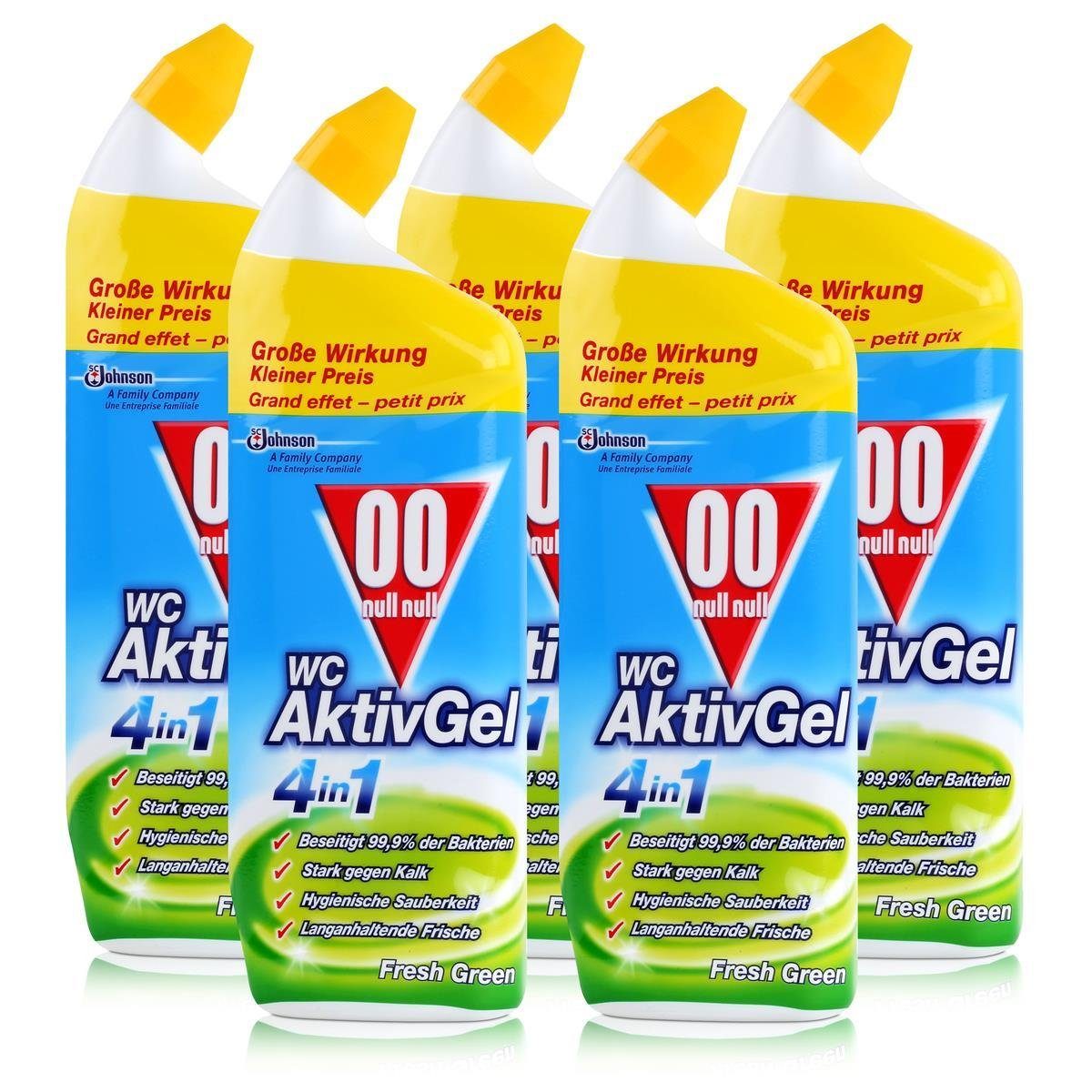 00 null null WC Aktiv Gel 4in1 Fresh Green 750ml - Stark gegen Kalk (5 WC-Reiniger