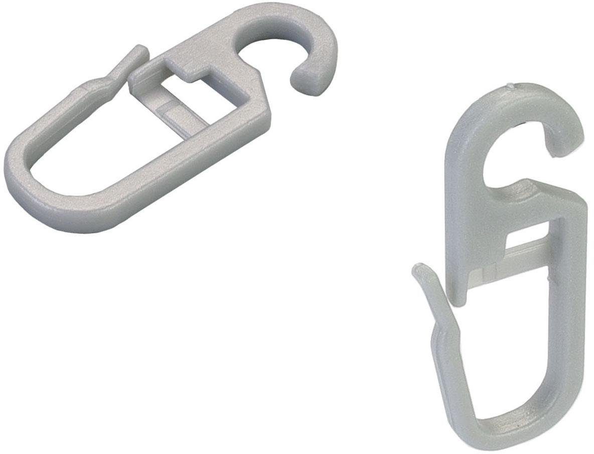 Faltenlegehaken, Liedeco, Vorhänge, Gardinenringe silberfarben (Set, 8-St), Faltenclip, Gardinen, für