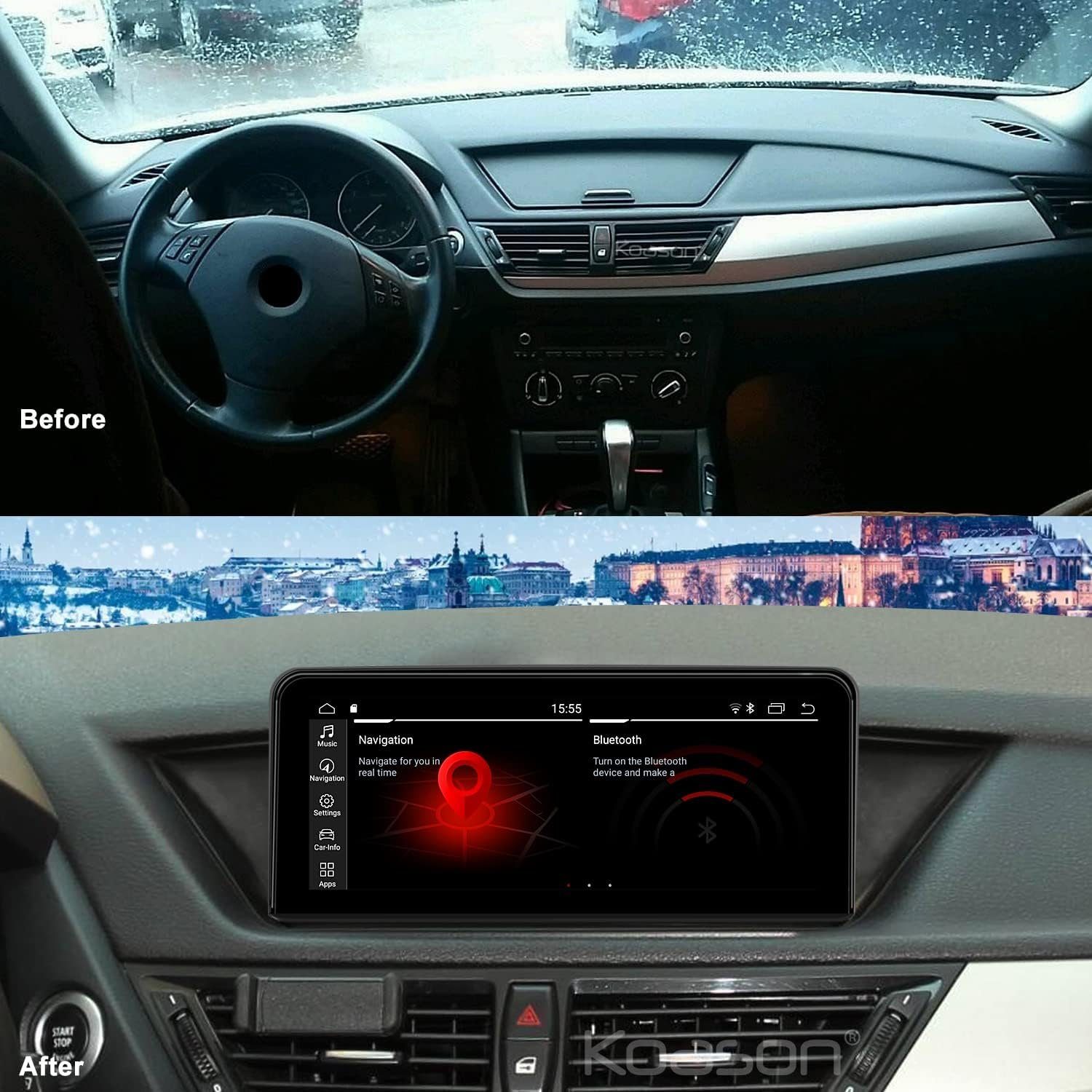 i-Drive X1 Für BMW + GPS Touch GABITECH Autoradio E84 10.2" Android Einbau-Navigationsgerät Carplay