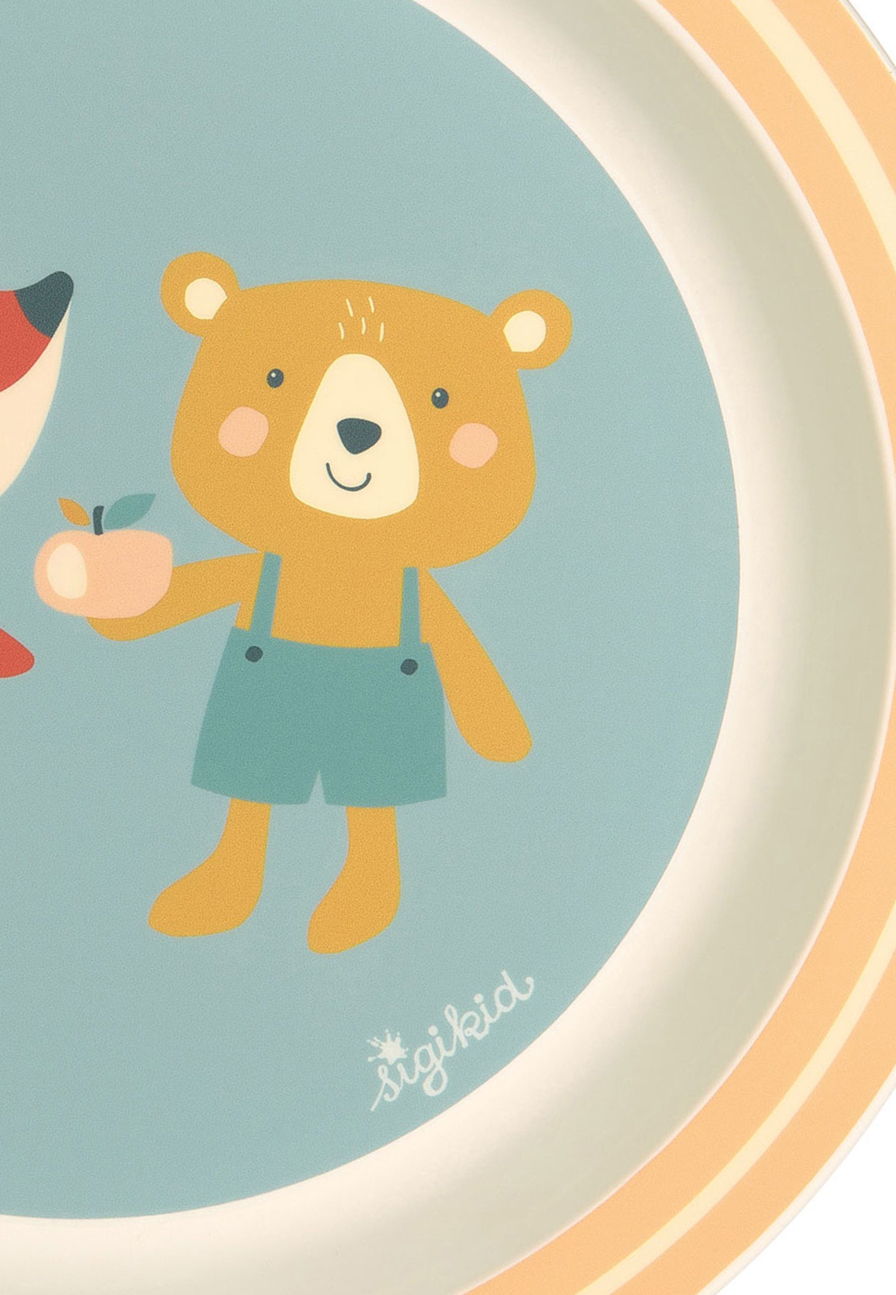 Sigikid Teller Teller Bär & Fuchs rPET "4 Freunde", (1 St)