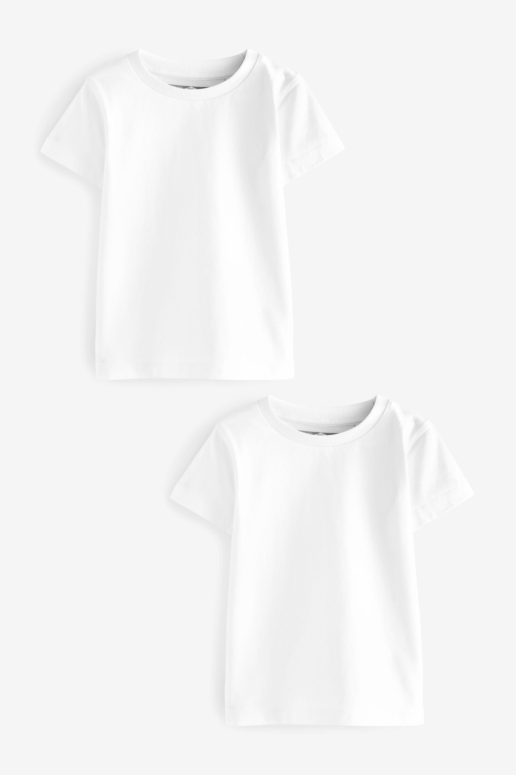 White (2-tlg) 2er-Pack T-Shirt Next T-Shirts, Kurzärmlige