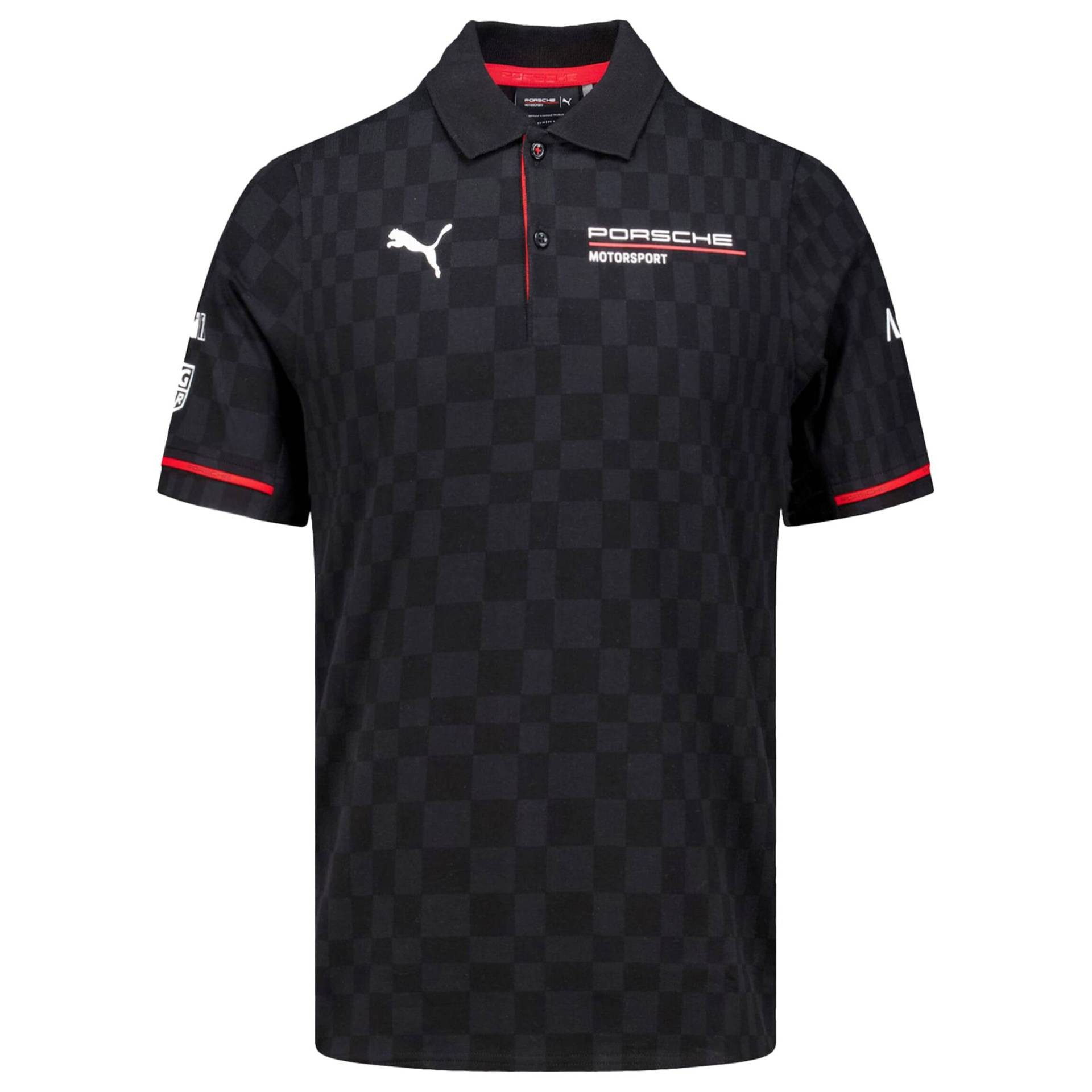 Porsche Motorsport Poloshirt Porsche Motorsport Team Polohemd Schwarz mit R günstig online kaufen