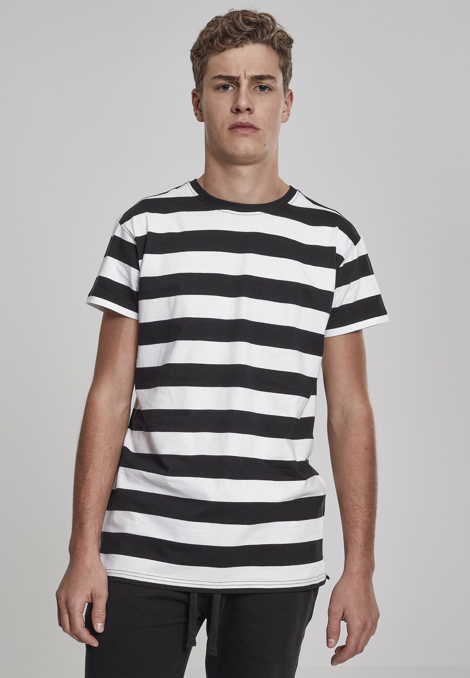 URBAN CLASSICS T-Shirt T-Shirt Stripe Block Tee (1-tlg)