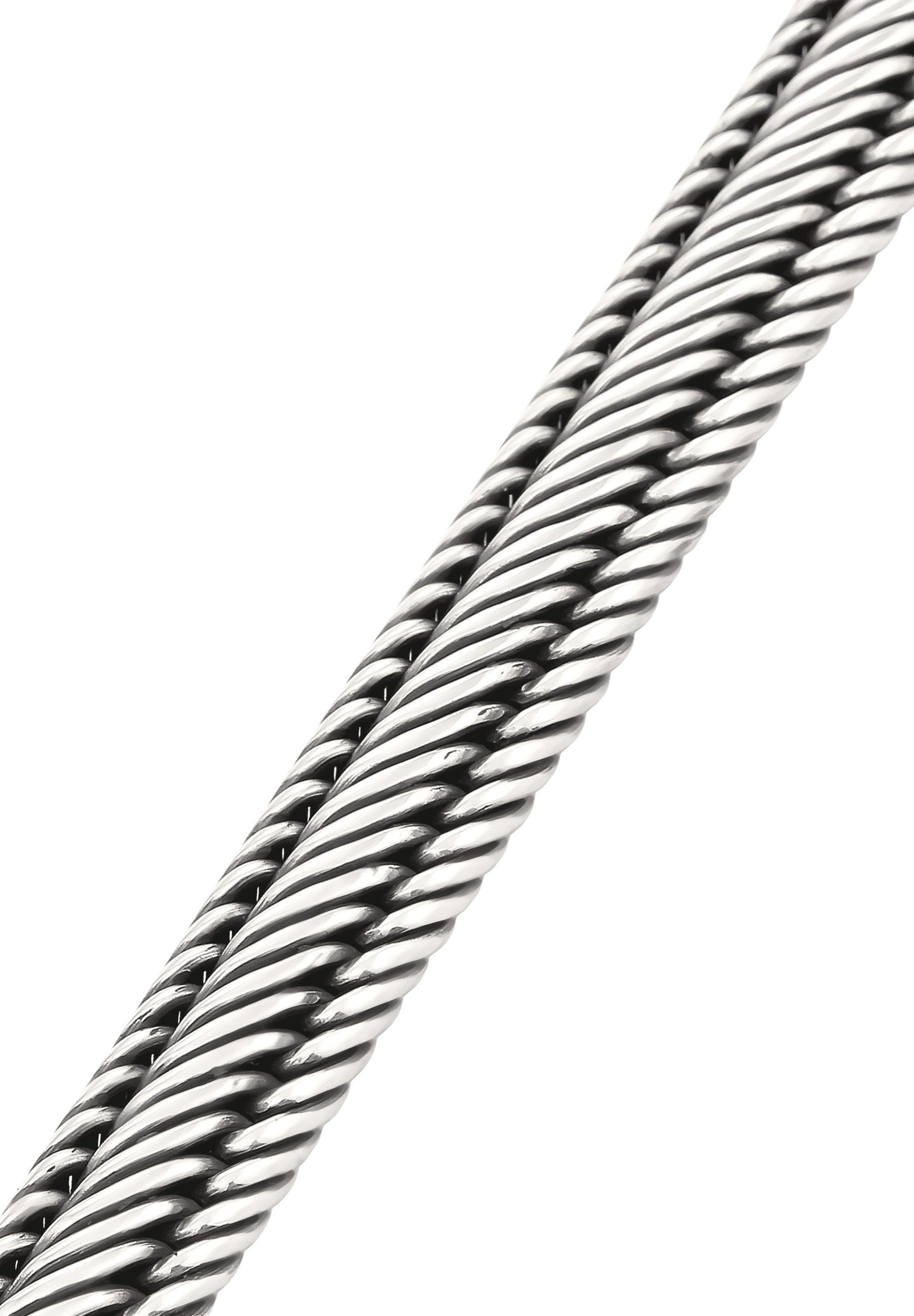 Kuzzoi Silberarmband Königskette 925 Sterling Silber Oxidiert