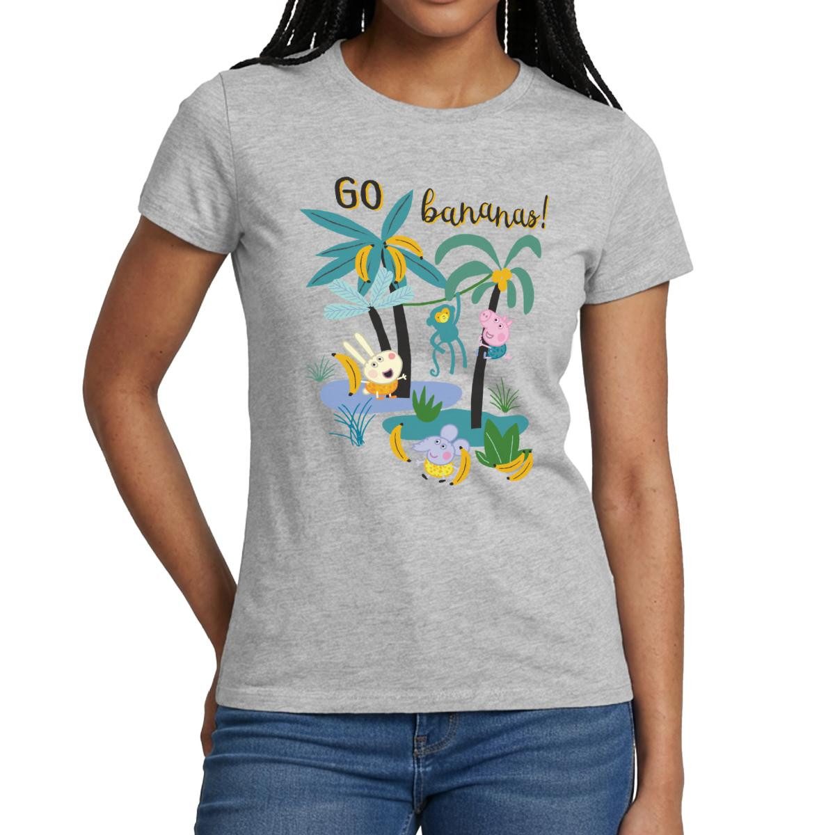 T-Shirt Peppa Pig Design Go Bananas Frauen T-Shirt