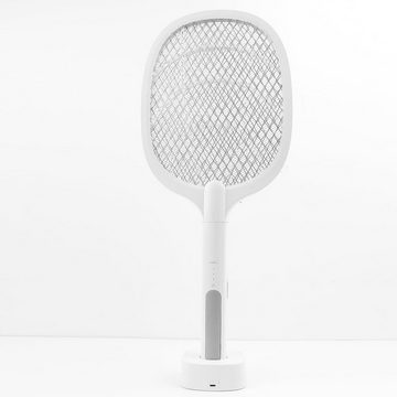 yozhiqu Fliegenklatsche 2 in 1 elektrische Fliegenklatsche, über USB, mit Ladestation, Befreien Sie Ihr Zuhause von lästigen Fliegen, Mücken und Motten.