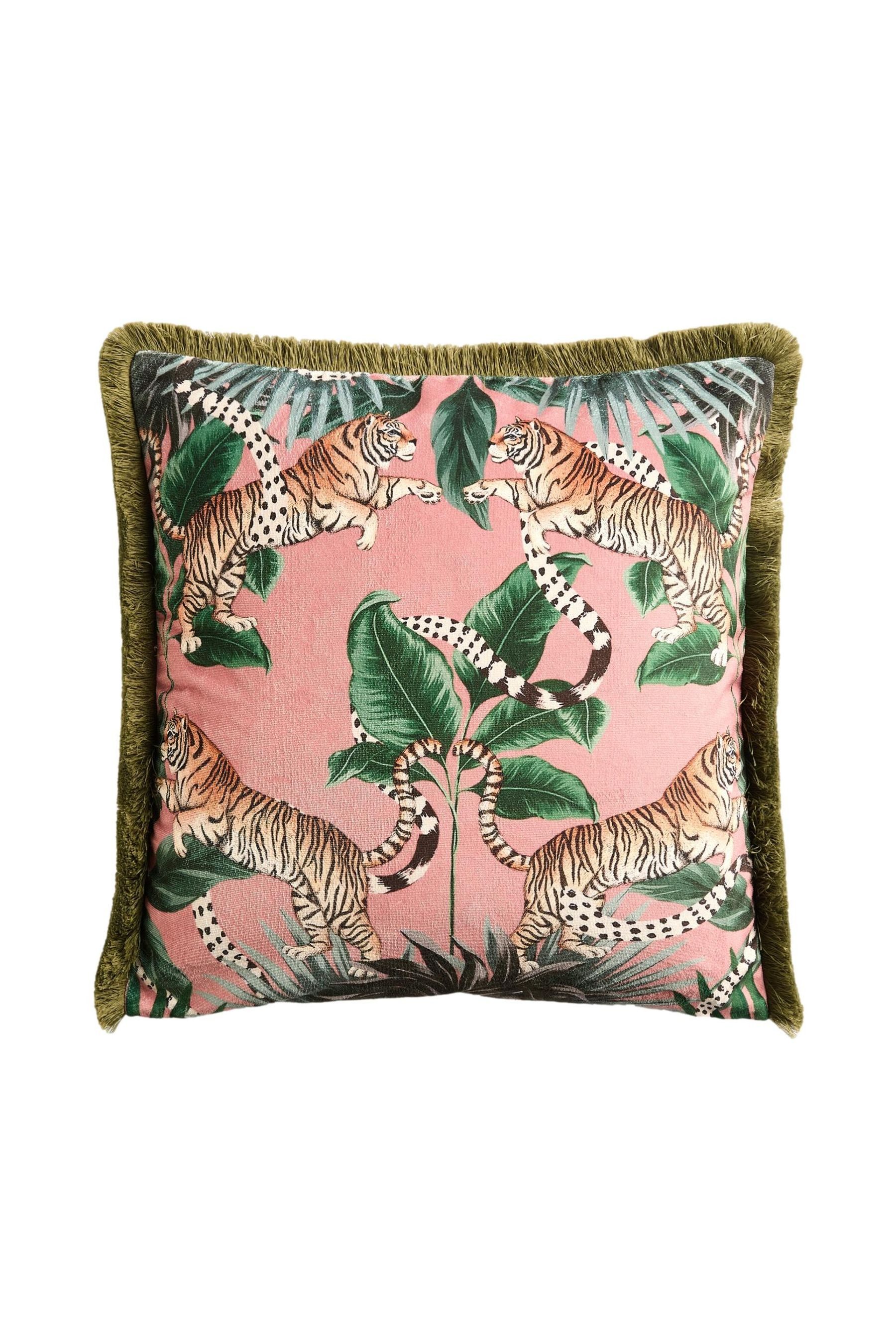 Next Dekokissen Maximalist Samtkissen mit Tiger-Print