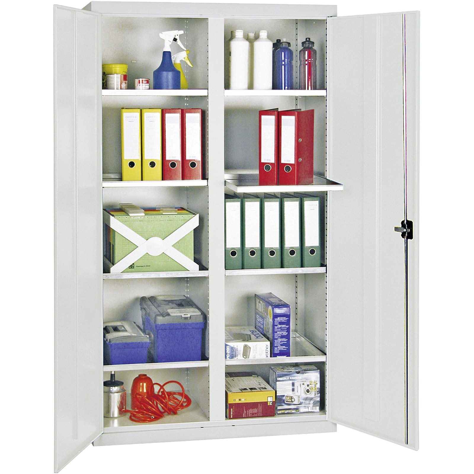 STUMPF Serverschrank Stumpf Werkzeug- und Materialschrank Serie 3000 lichtgrau + 8 Auszugsb