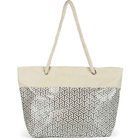 styleBREAKER Strandtasche (1-tlg), Strandtasche metallic Infinity Würfel