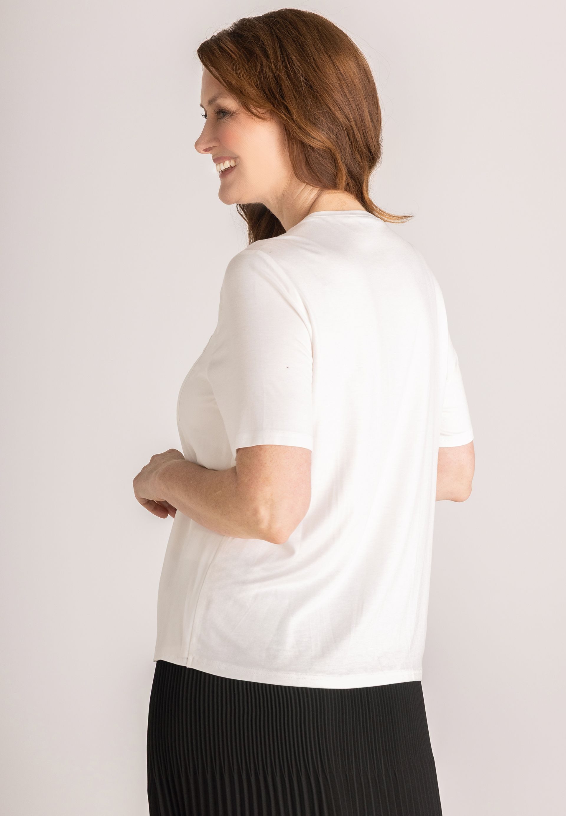 FRANK WALDER Blusenshirt mit Ziernaht-Detail
