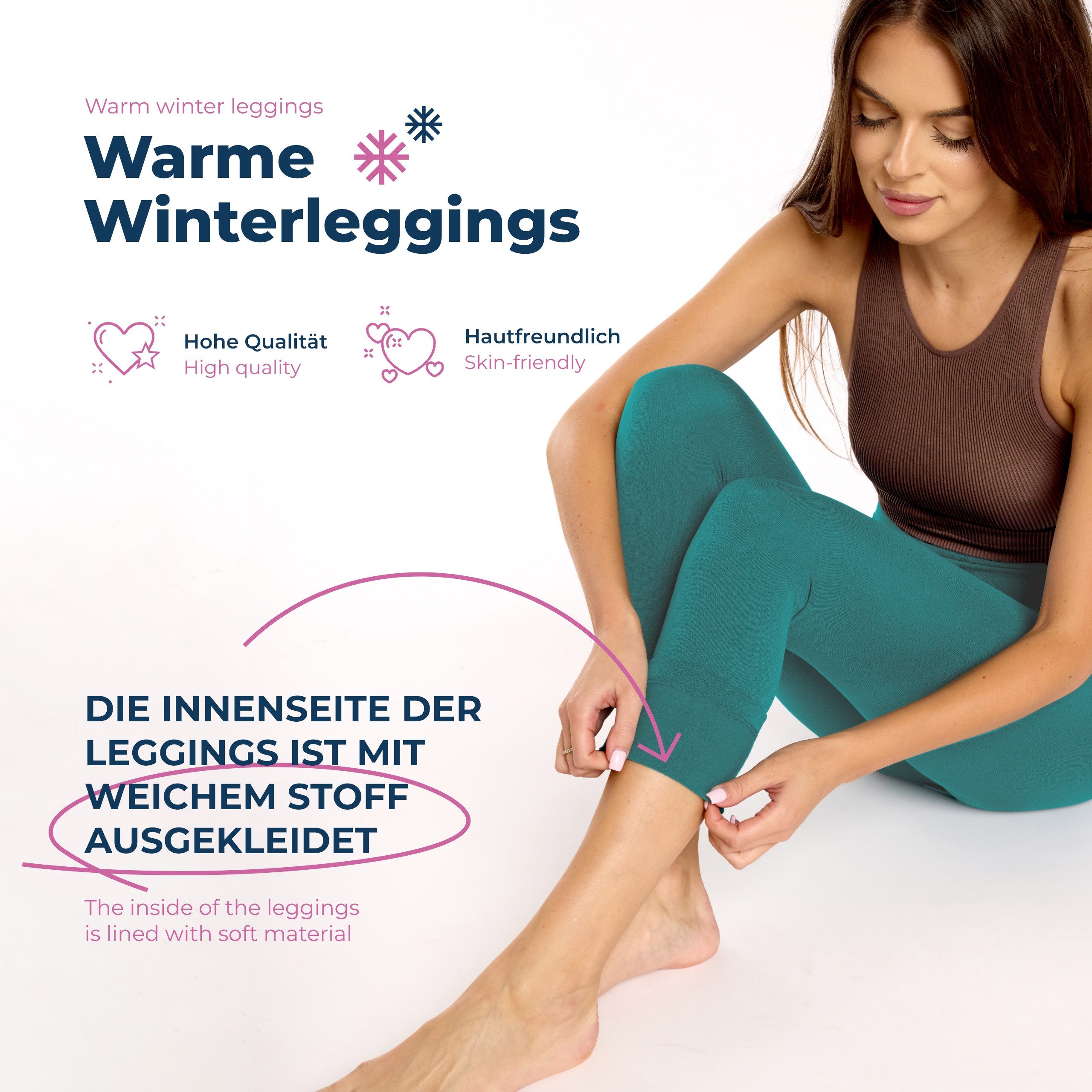 Merry Style Leggings 2er Pack Damen Thermo Leggings Gefütterte Thermoleggings MS-ATX-441 (1-tlg) – Bild 3 von 5