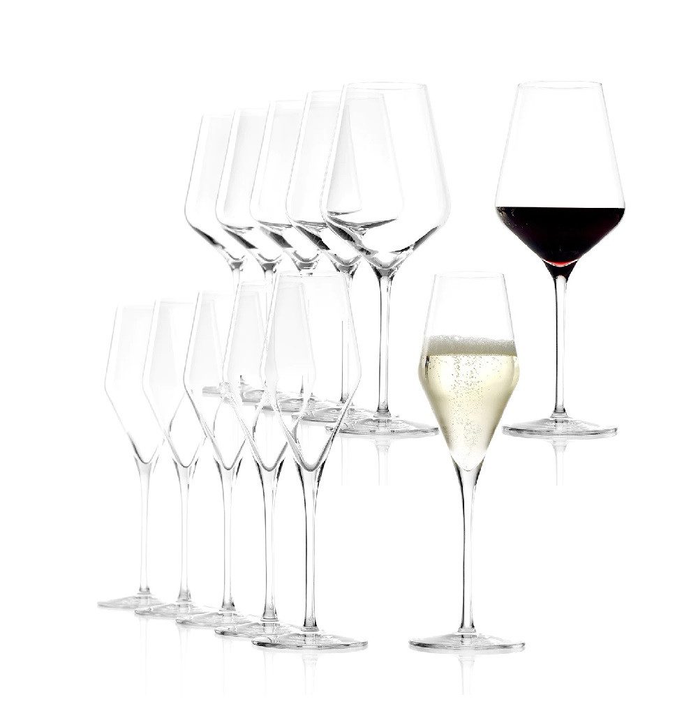 Weinglas Stölzle Lausitz Quatrophil Rotwein/Champagnerkelch Set 12 tlg.