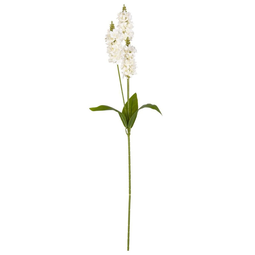 Kunstblume Blume mit Blättern weiß/grün - ca. 75 cm - in verschiedenen Farben erh