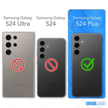 EAZY CASE Handyhülle Premium Silikon Case für Samsung Galaxy S24 Plus 6,7 Zoll, Smart Slimcover mit Displayschutz Handy Softcase Silikonhülle Etui Rot