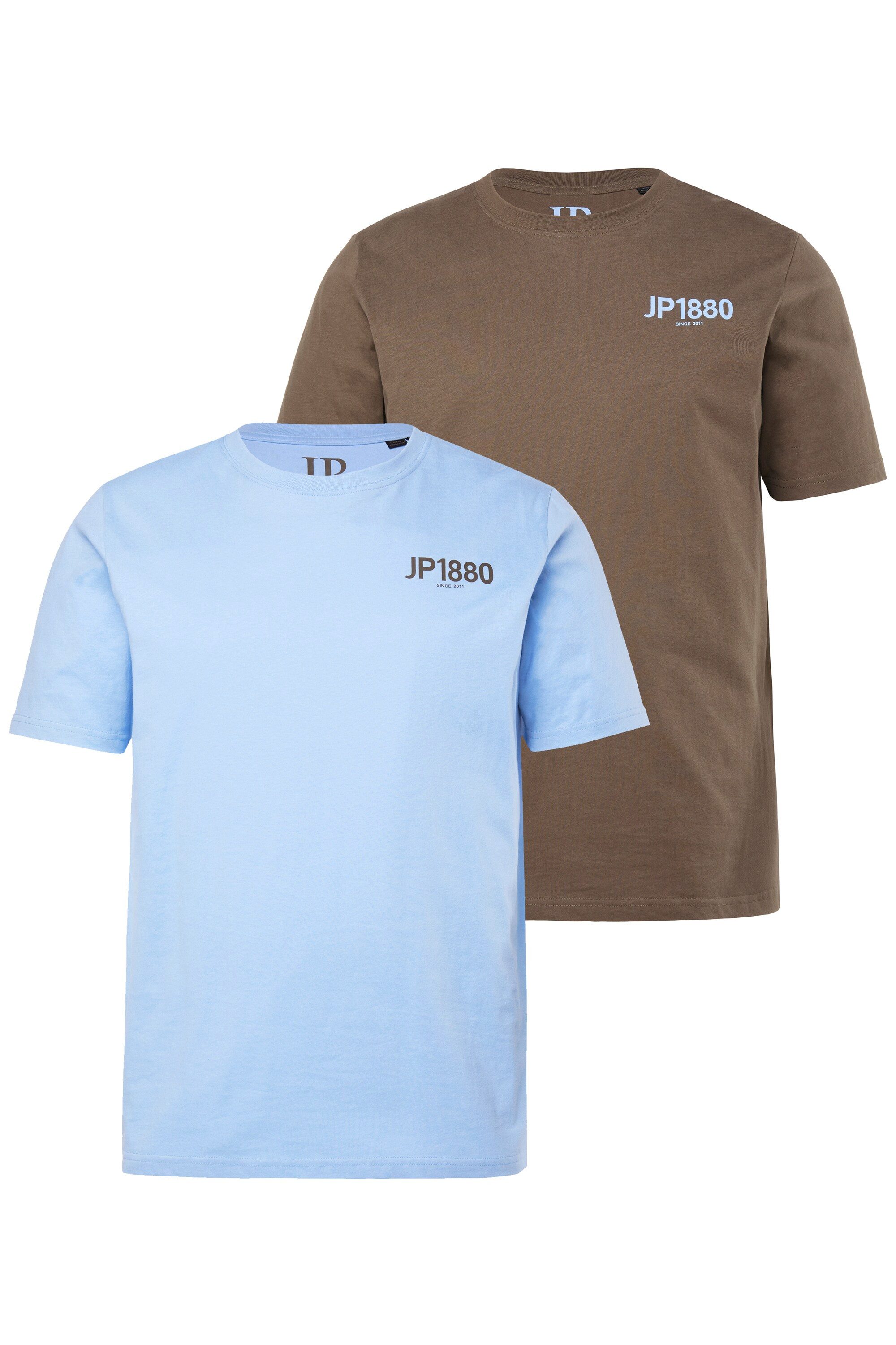 T-Shirt T-Shirts 2er-Pack Halbarm Brust-Print