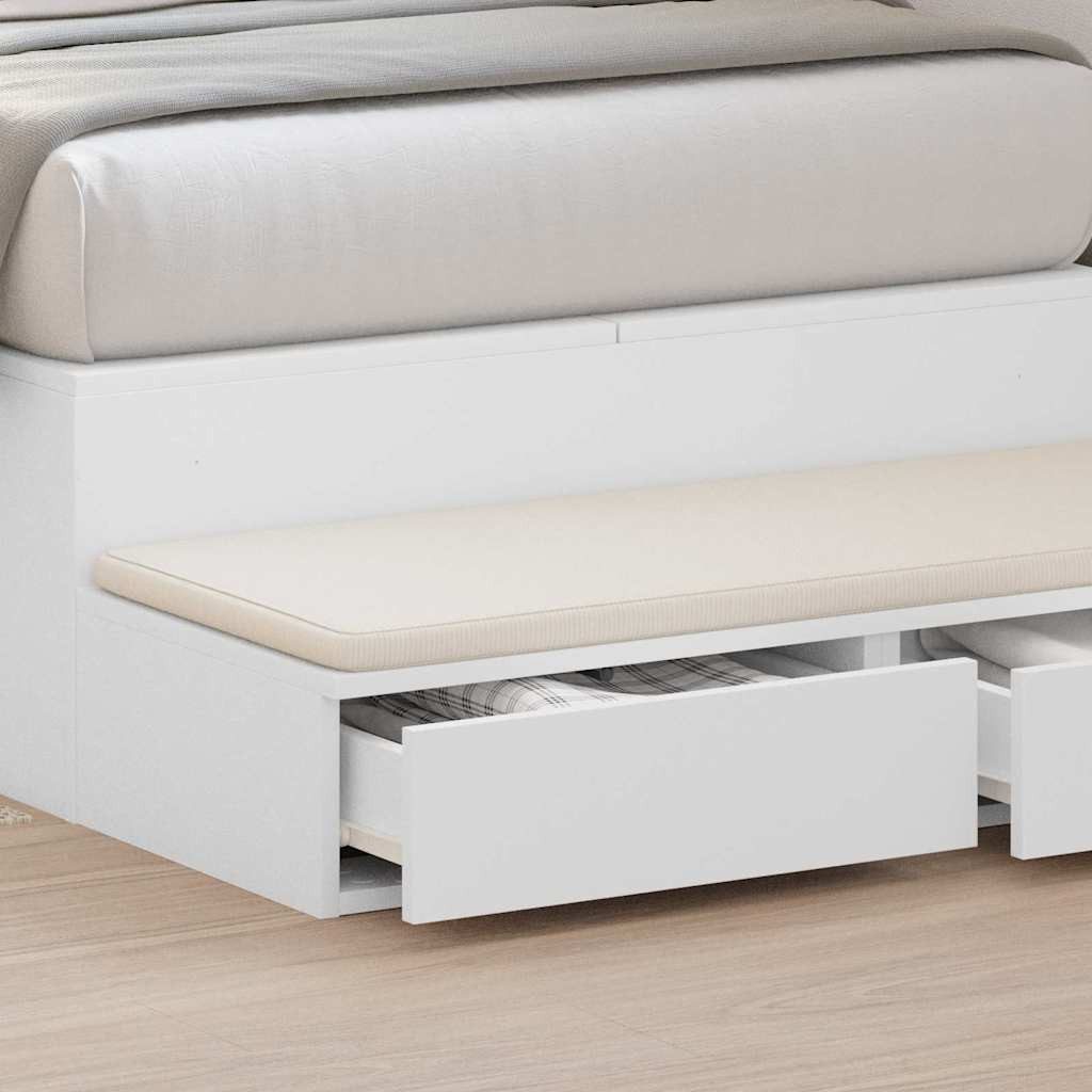 vidaXL Bett Bettschubladen Weiß 80 x 36,5 x 16,5 cm Holzwerkstoff (1-tlg) – Bild 4 von 5