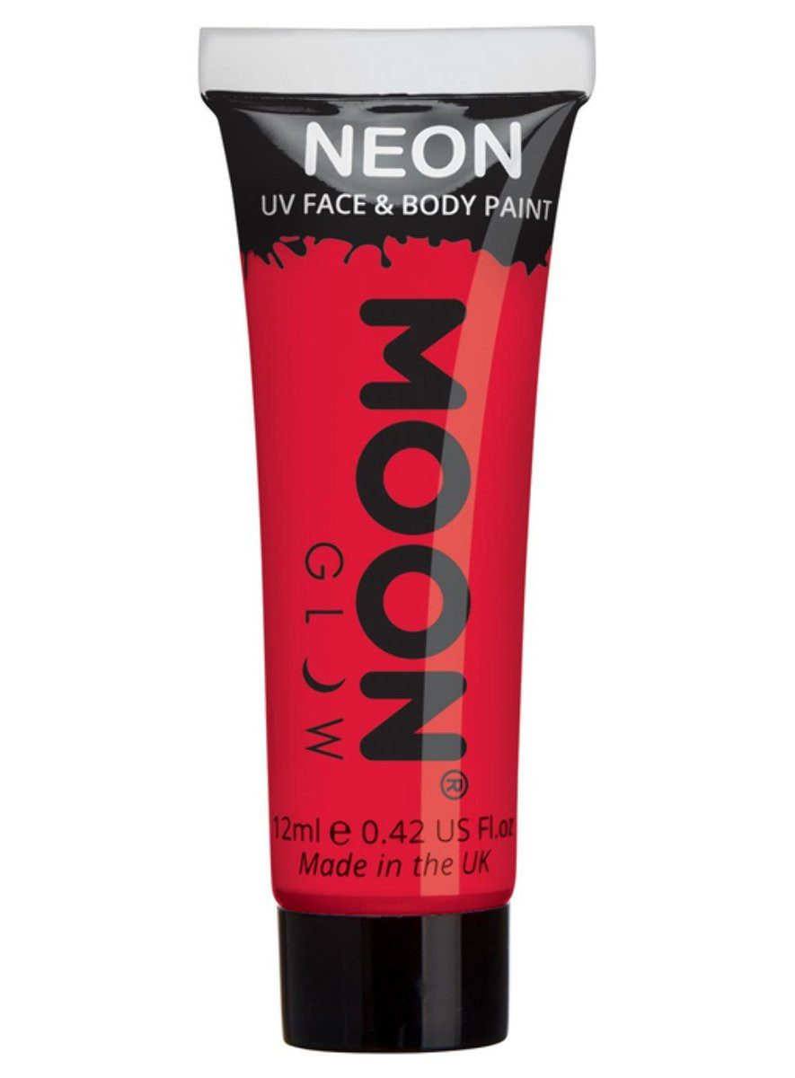 Theaterschminke Moon Glow – Intense Neon UV Schminktube rot