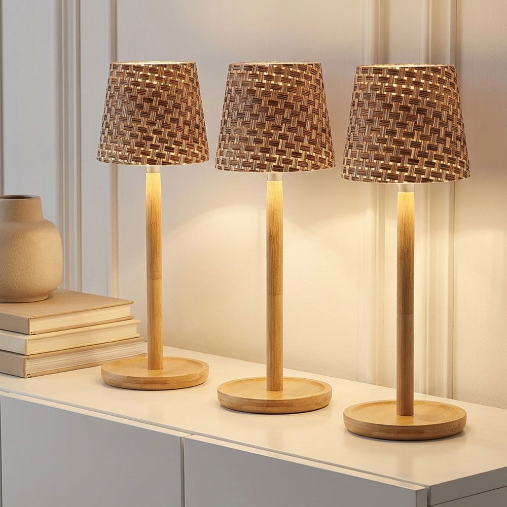 GLOBO LIGHTING LED Tischleuchte, LED-Leuchtmittel fest verbaut, Kaltweiß, Warmweiß, Neutralweiß, Tageslichtweiß, Farbwechsel, Tischleuchte Beistellleuchte Flaschenaufsatz LED Touchdimmer 3x