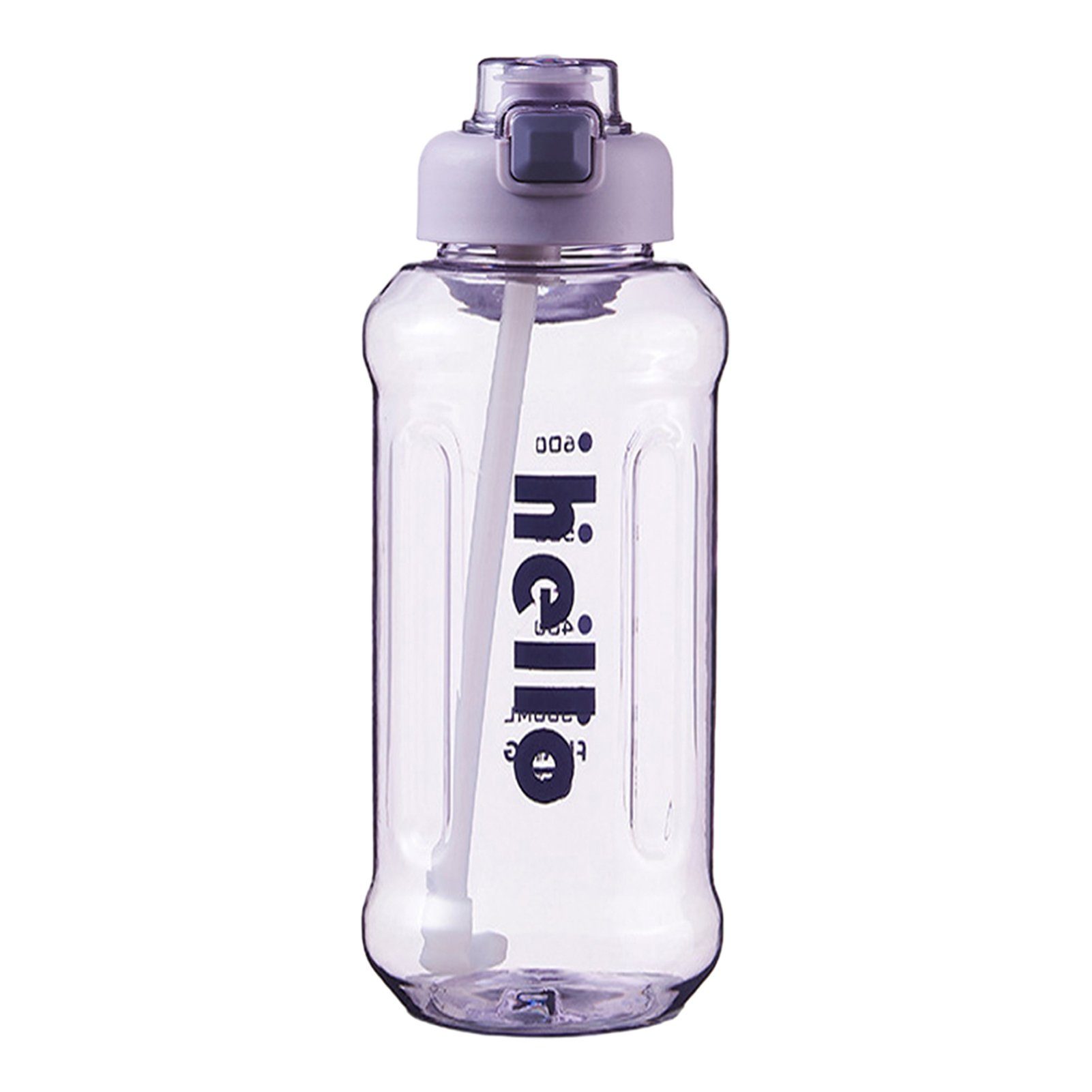 Blusmart Trinkflasche Stroh-Wasserbecher Trinkflasche Tragbarer 1300ml Versiegelter, Hoher Mit Kapazität, Griff, purple