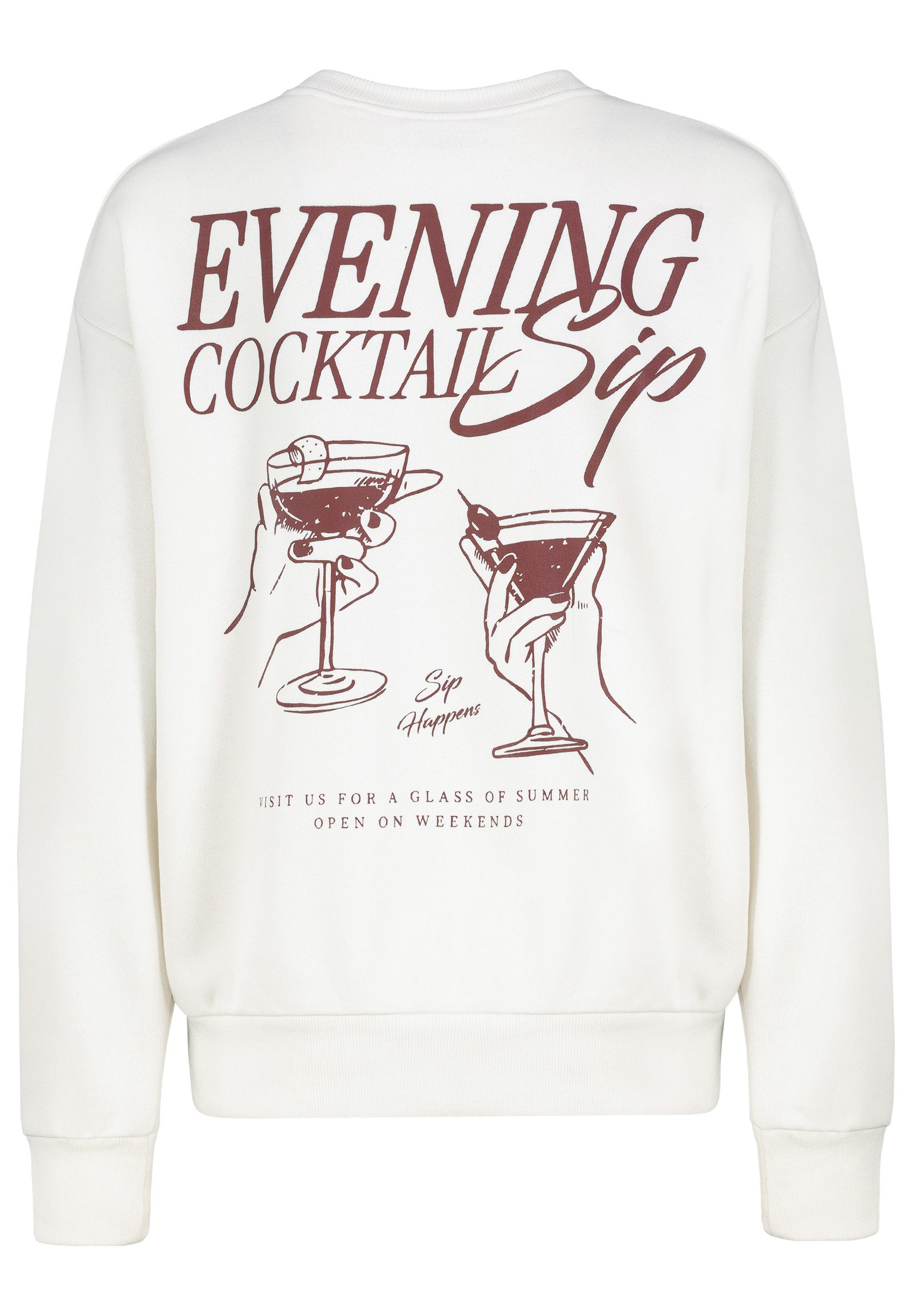 SUBLEVEL Longpullover mit Schriftzug Dolce Far günstig online kaufen
