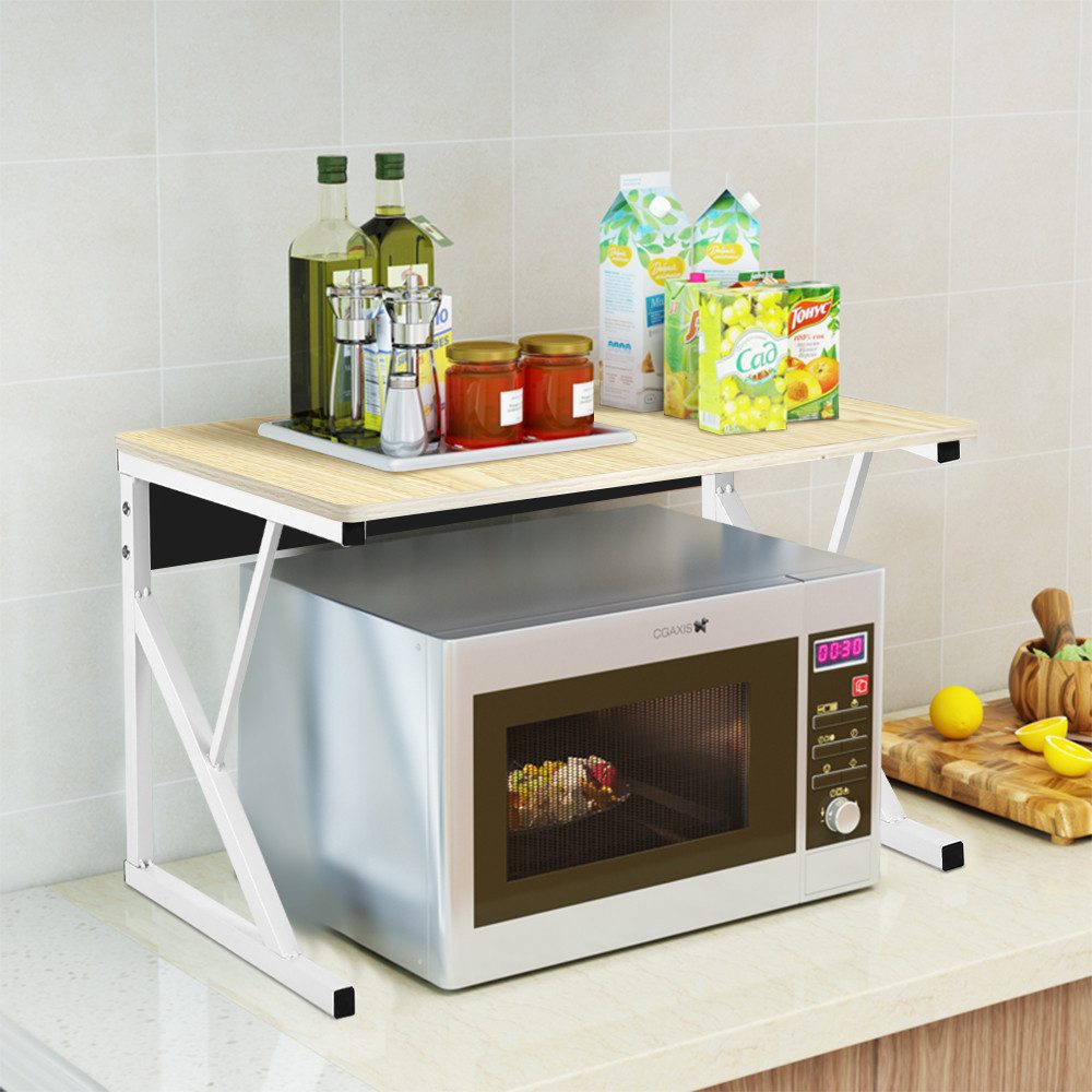 JEOBEST Küchenregal (2-stufig) Holz Mikrowellen Ständer, Gewürzregal Multif günstig online kaufen