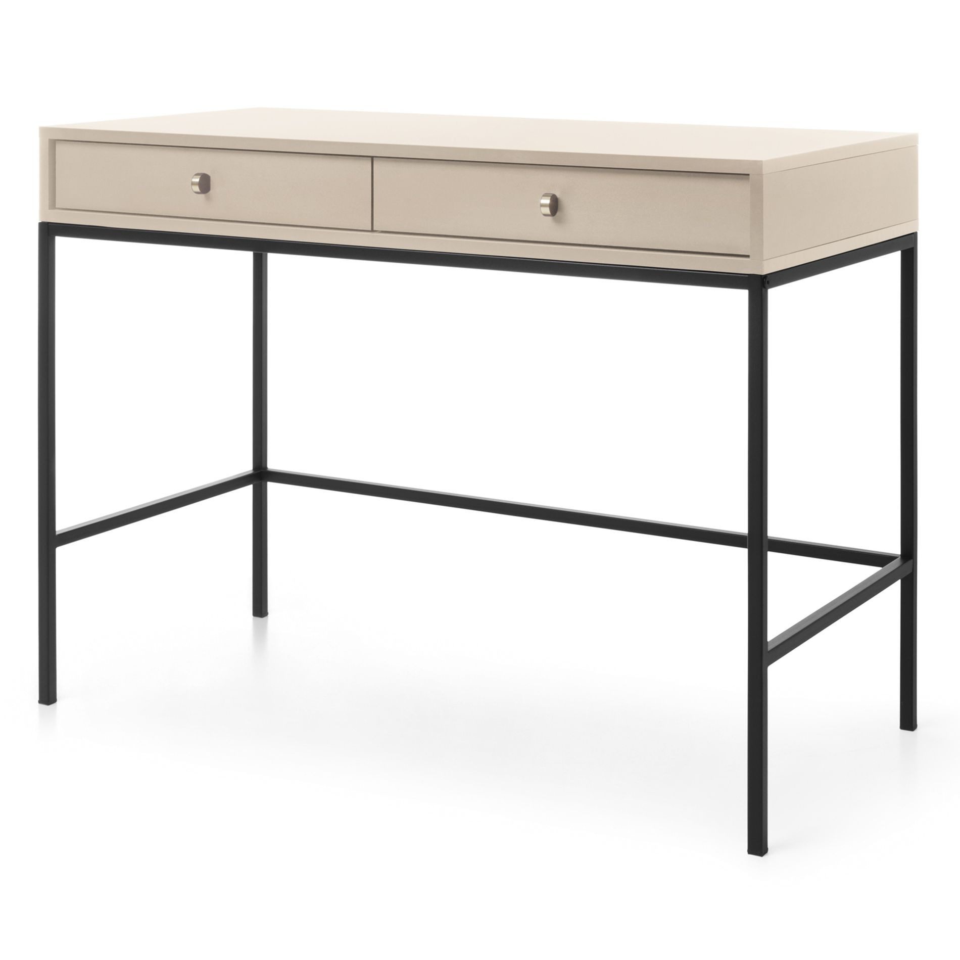 Selsey Schminktisch MONNE, mit 2 Schubladen, goldenen Griffen und Metallges günstig online kaufen