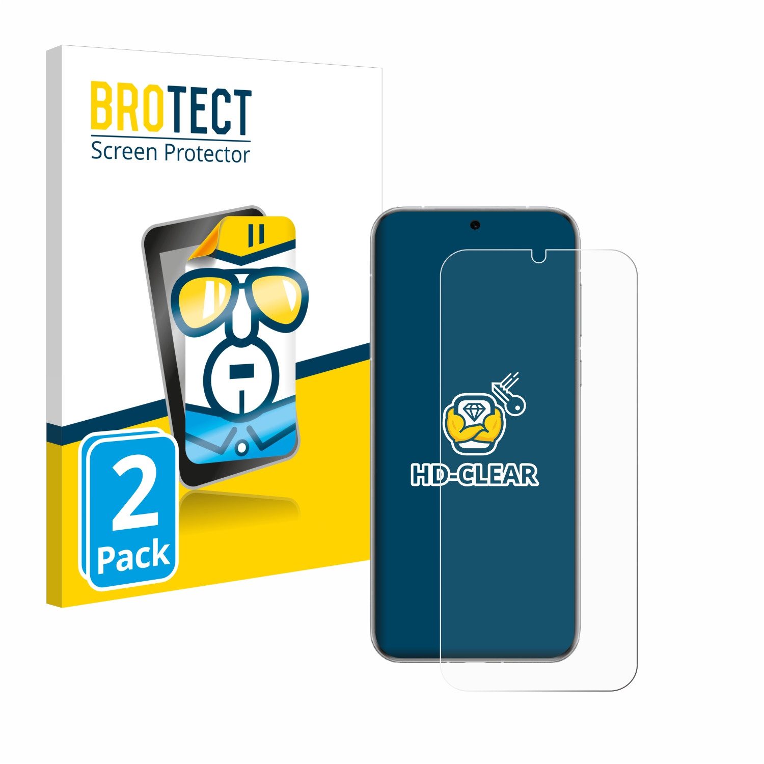 BROTECT Displayschutzfolie Schutzfolie für Huawei Pura 70 Pro, 2 Stück, Displayschutz Schutz Folie Klar Transparent