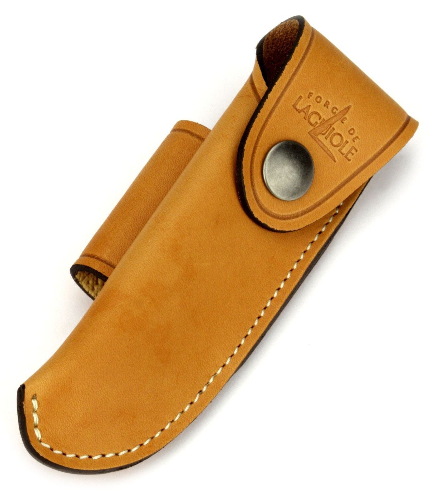 Forge de Laguiole Ножиtasche B 3 F, Gürteletui für Laguiole Ножи mit 11/12cm Grifflänge - Leder braun