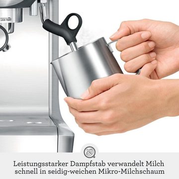 Sage Siebträgermaschine Espressomaschine,Espressokocher mit Milchsystem,Siebträger,Edelstahl, Siebträgermaschine,Kaffeemaschine,Kaffeevollautomat mit Mahlwerk