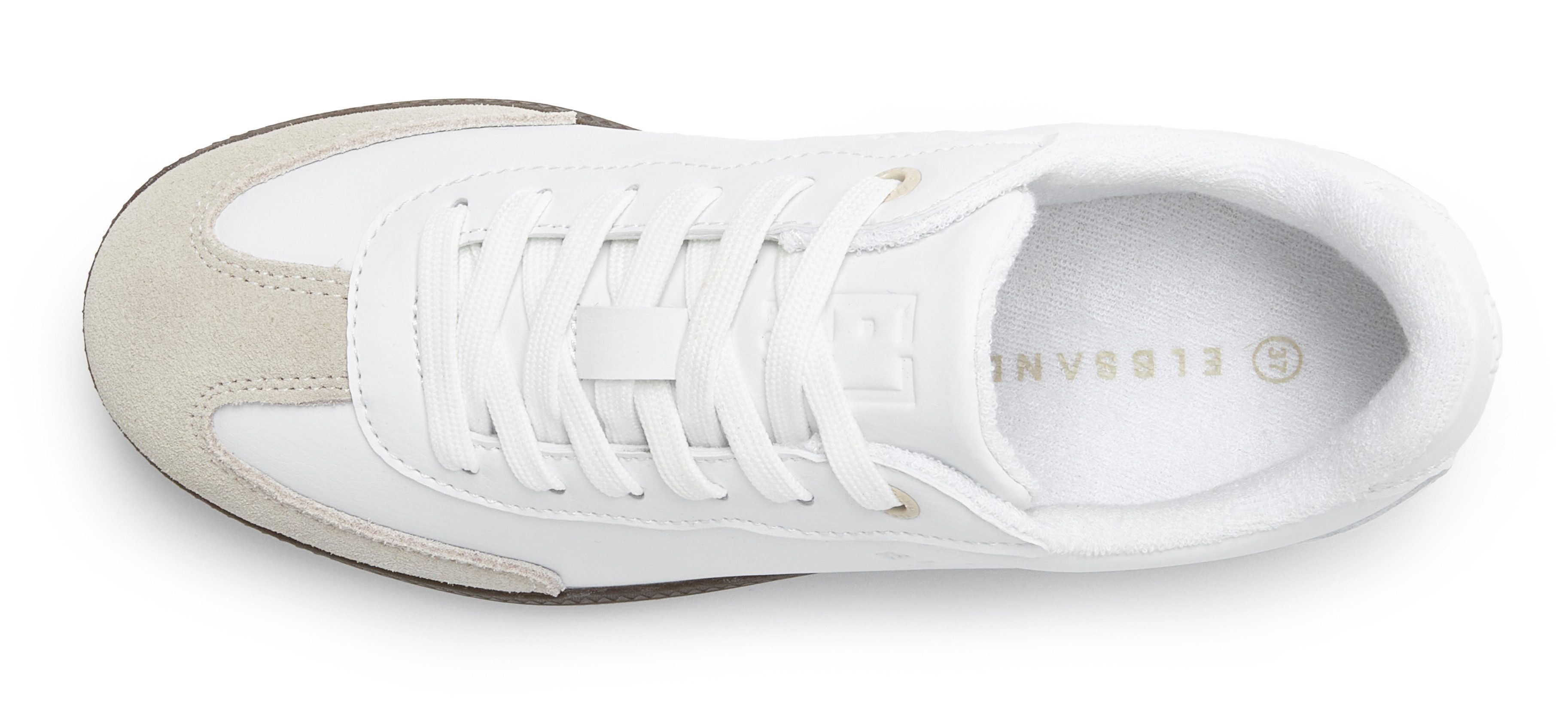 Elbsand Freizeitschuh, Schnürschuh, Turnschuh, Retro Sneaker Sneaker Schnürhalbschuh mit Lederanteil im modernen Retro Look