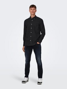 ONLY & SONS Langarmhemd ONSGUDMUND SLIM 1-PKT SOLID SHIRT NOOS