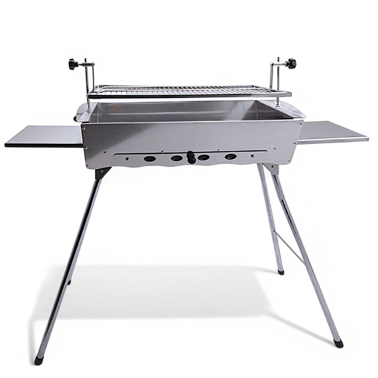 Olymp Handels GmbH Holzkohlegrill Mangal Ideal Edelstahl 2 mm rostfrei Schaschlik Grill Rost verstellbar