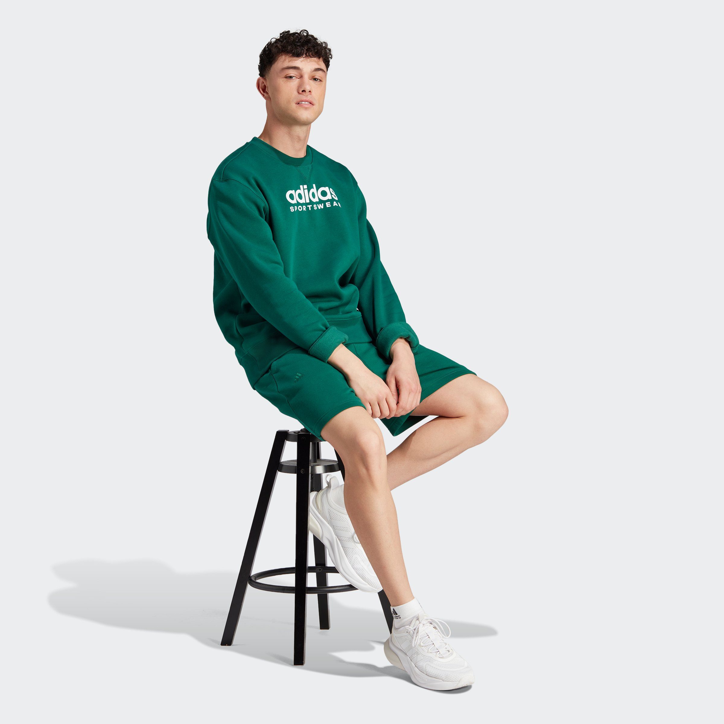 Green FLEECE GRAPHIC adidas Collegiate Sportswear SZN Sweatshirt ALL