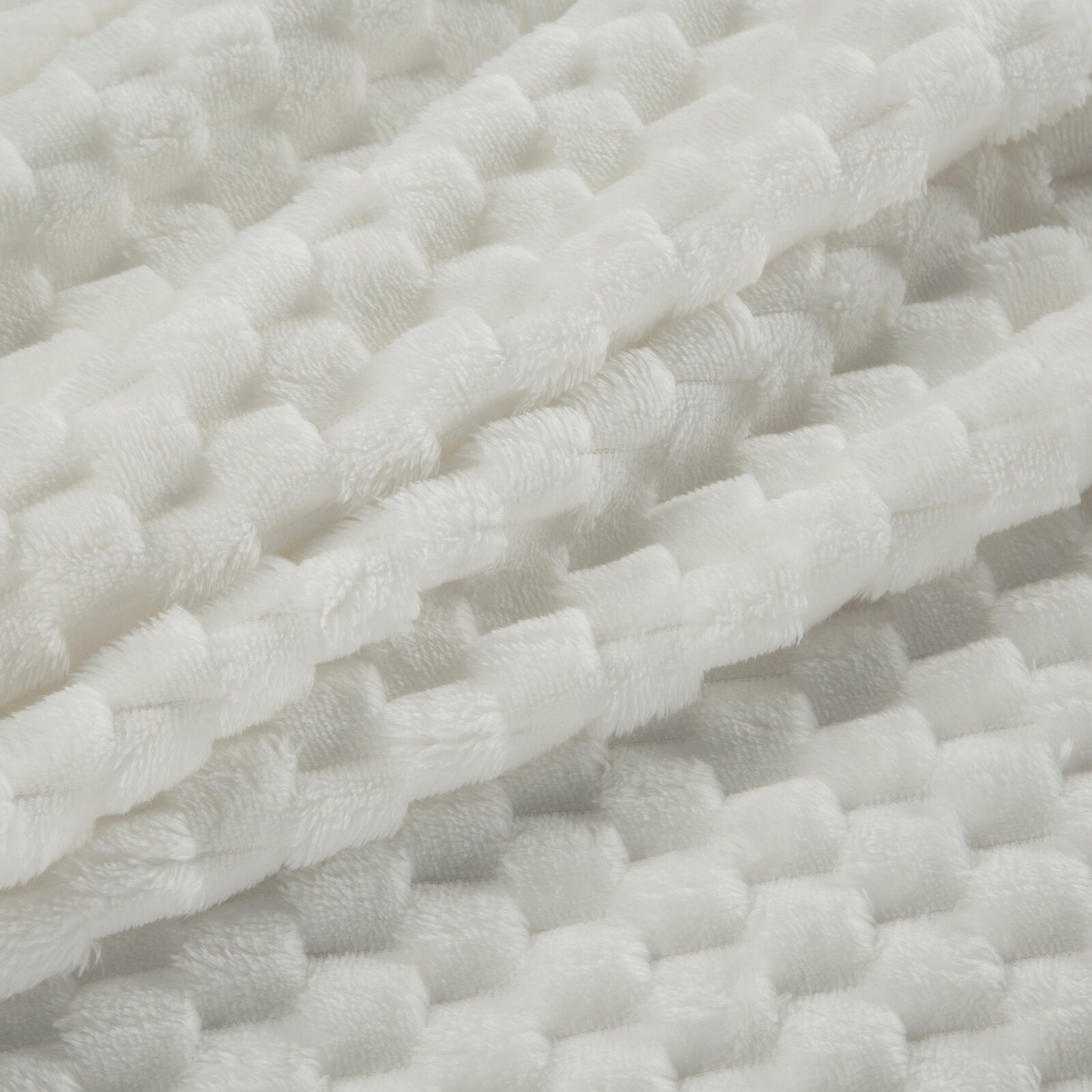 Wohndecke CINDY/6, Design91, Tolle Struktur, Waffelmuster, Weich, Karierte Decke, Karomuster