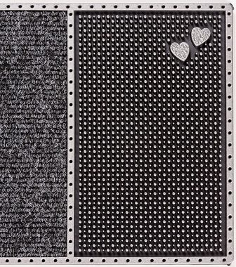 Fußmatte CC Clean Merino, Home2Fashion, rechteckig, Höhe: 8 mm, schmale Schmutzfangmatte, mit Spruch, robust, In- und Outdoor geeignet