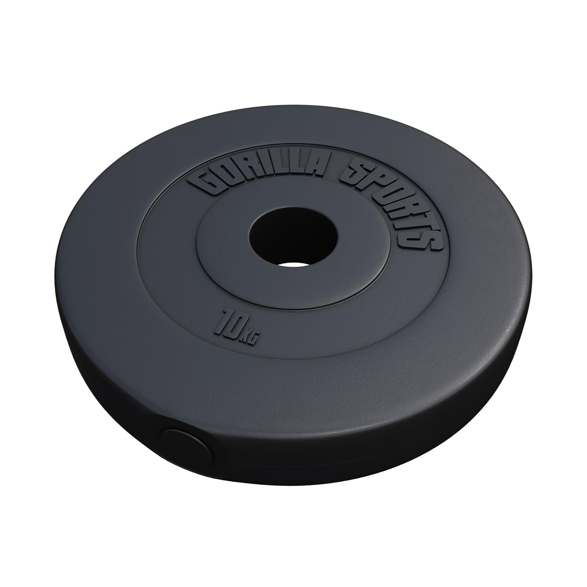 GORILLA SPORTS Hantelscheibe Hantelscheibe Olympia 50/51mm Kunststoff 1,25KG - 15KG, 10 kg