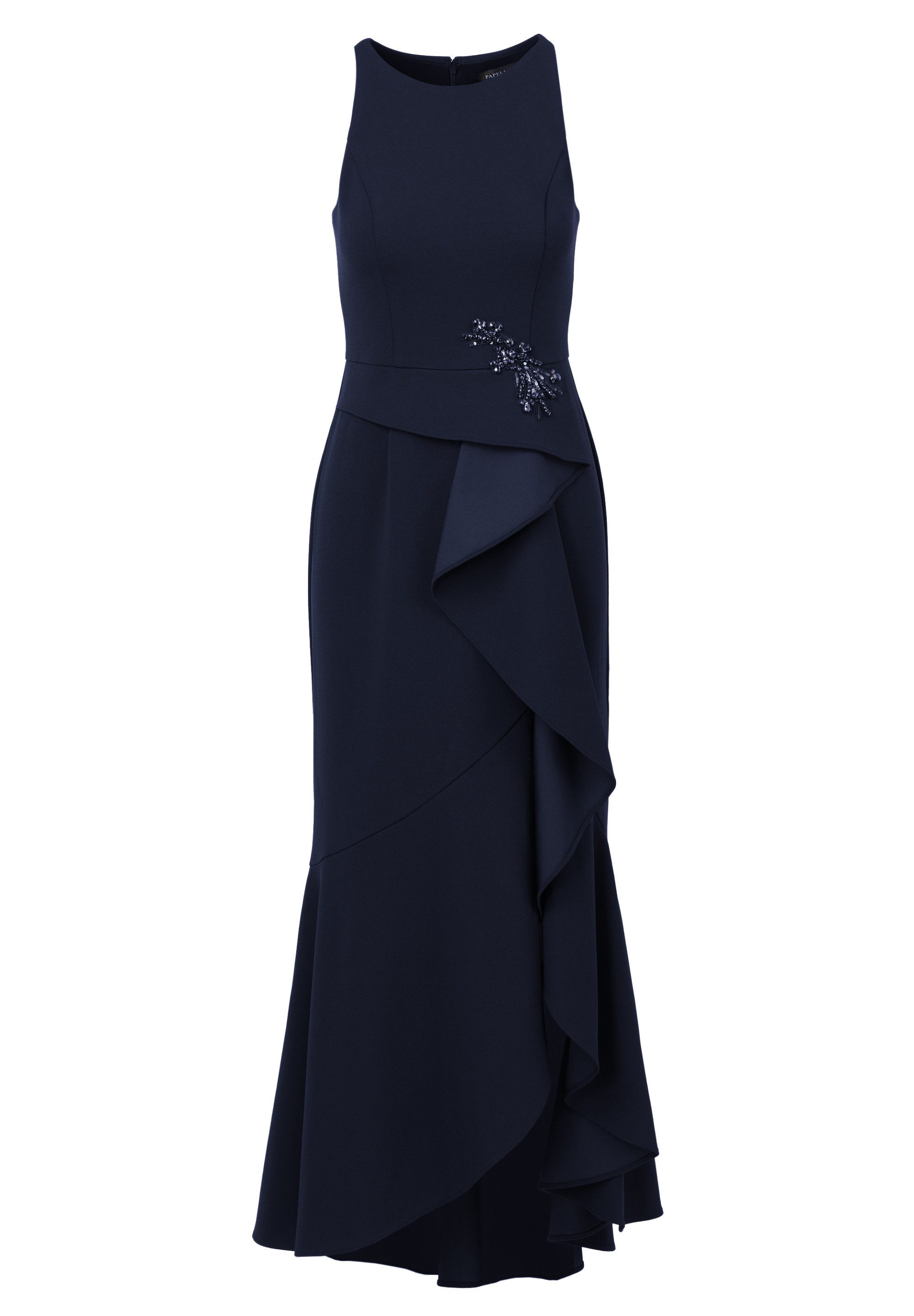 Adrianna Papell Abendkleid Beaded Crepe Halter Gown Halterkleid mit verzier günstig online kaufen