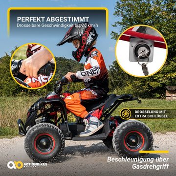 Actionbikes Motors Elektro-Kinderquad Mini Kinder Elektroquad Reneblade 1000 W 48 V, Pocket Quad - Safety Touch - gelochte Scheibenbremse - bis 25 km/h