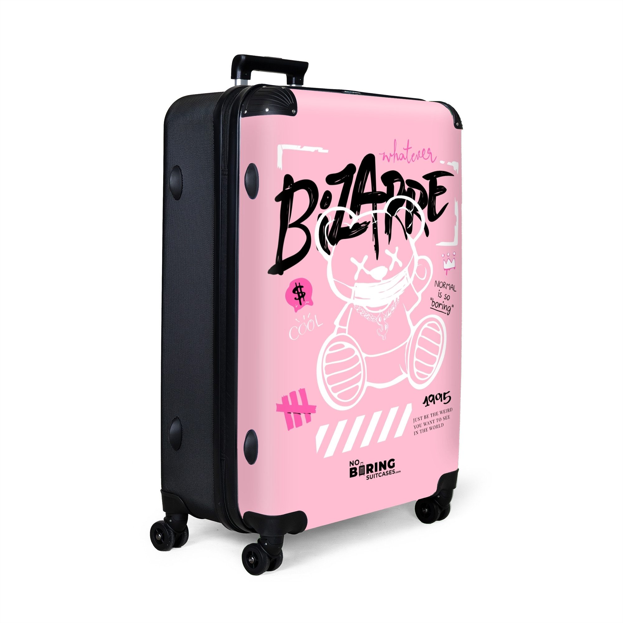 NoBoringSuitcases.com© Hartschalen-Trolley Silhouette eines Teddybären, umg günstig online kaufen