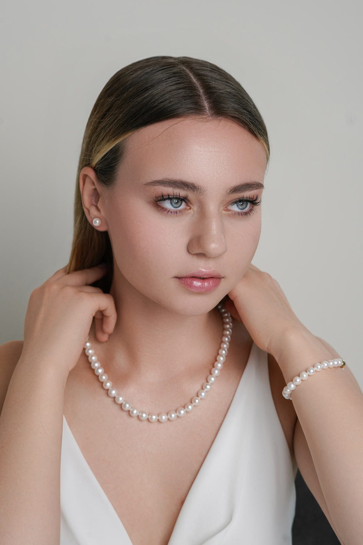 Gaura Pearls Perlenkette weiß, klassisch, 50 günstig online kaufen