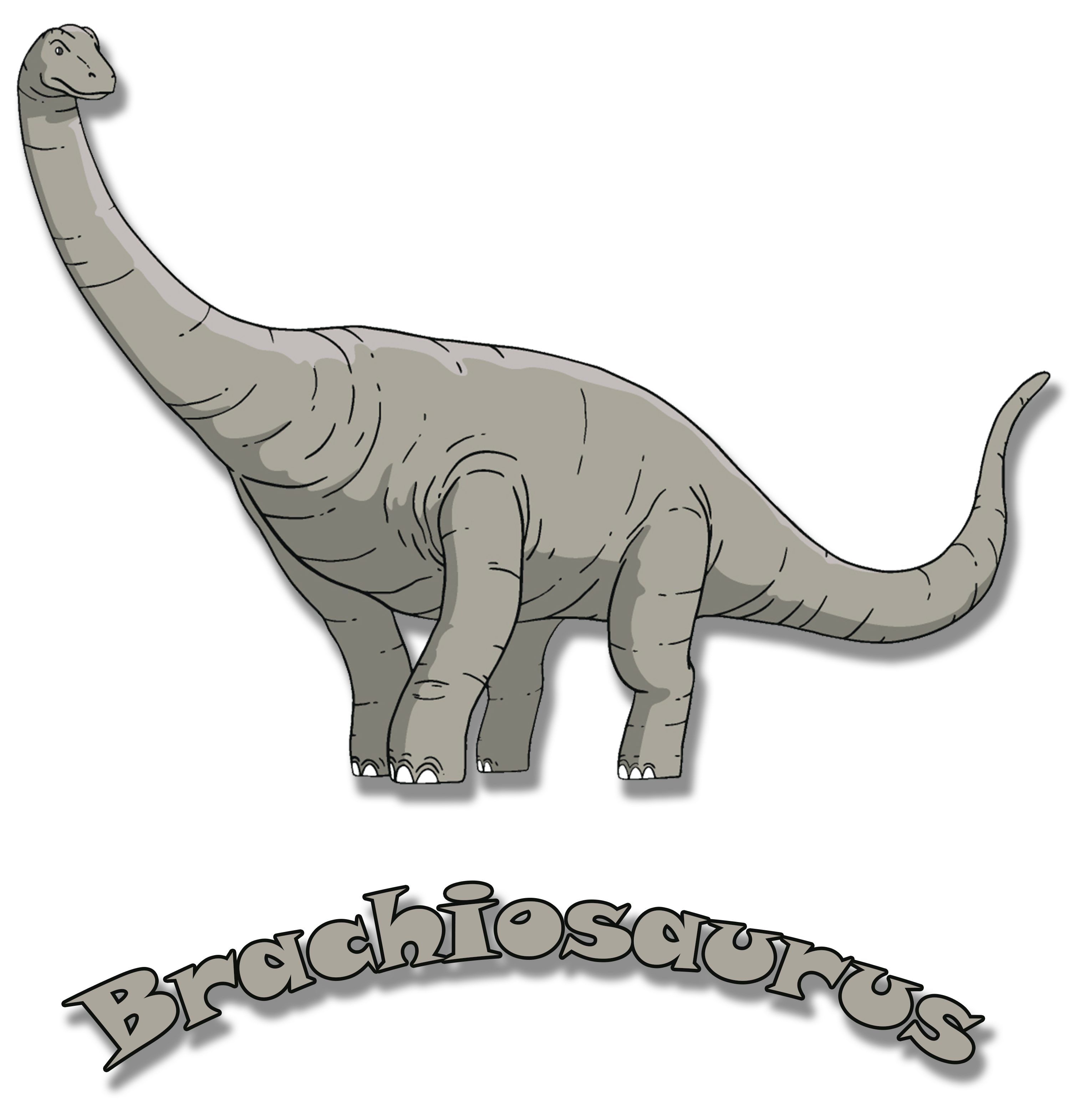 MyDesign24 Print-Shirt bedrucktes Kinder T-Shirt Dino, weiß, Brachiosaurus mit rot, schwarz, Baumwollshirt blau, i66 mit