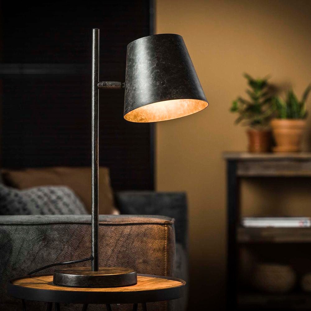 famlights Tischleuchte famlights, Tischleuchte Heinrich in Silbergrau E27