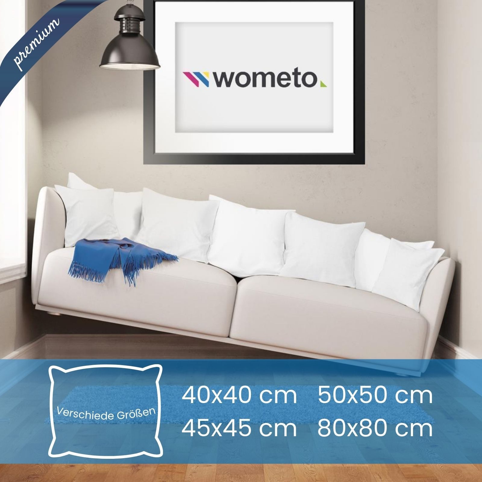 wometo Federkissen Premium Daune, 2er Pack, in 3 Größen, Füllung: Federn, Bezug: Baumwolle, Doppelset, OEKO-TEX®, Kissenfüllung Baumwolle, 85% Federn & 15% Daun – Bild 5 von 5