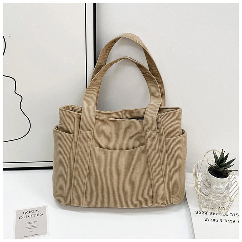 Coonoor Schultertasche Cord Tasche Damen,Tote Bag,Handtasche,Shopper Tasche Laptoptasche, für Bummeln Arbeit Schule Gym Halloween Weihnachtsgeschenk – Bild 4 von 5